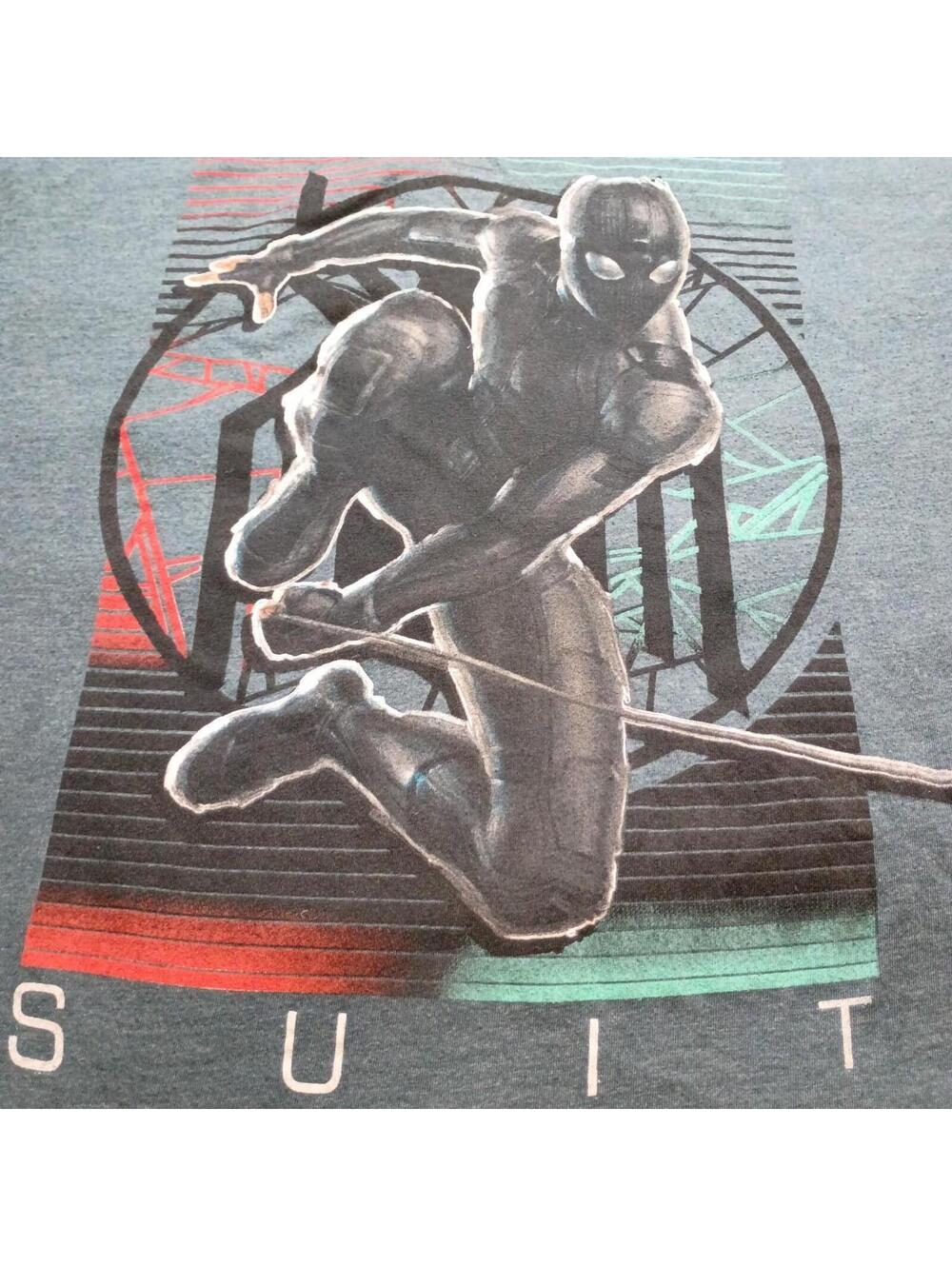 Marvel spiderman far from home large and Grey Tshirt